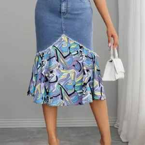 Falda Denim Retro