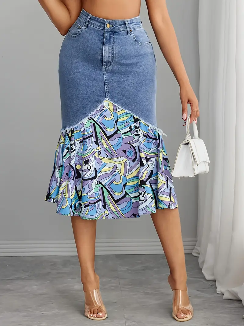 Falda Denim Retro